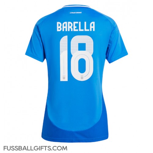 Italien Nicolo Barella #18 Fußballbekleidung Heimtrikot Damen EM 2024 Kurzarm